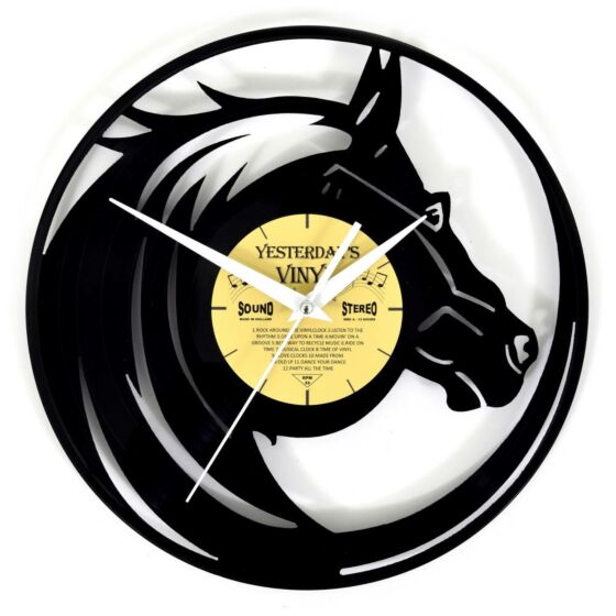 klok - vinyl klok met paard