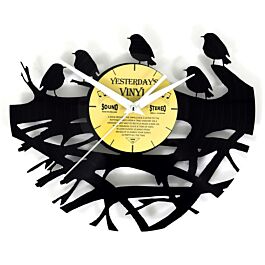 Door pot wenkbrauw Lp vinyl klok met vogels in nest